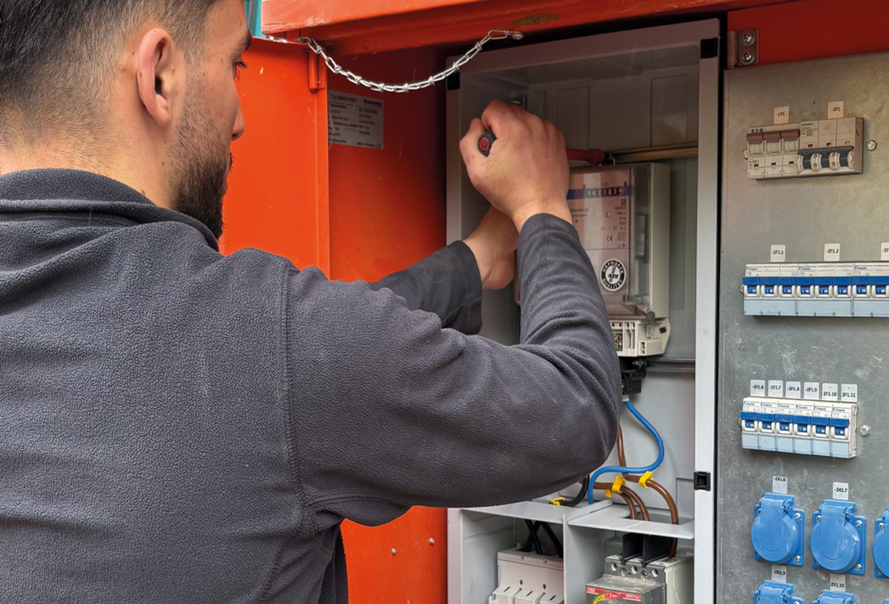Baustrom bei Rörig Elektrotechnik in Heilberscheid